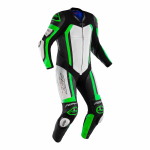 RST Pro Series Airbag CE Mens Leather Suit - White/Black/Green